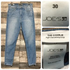 Joes Jeans The Charlie High Rise Skinny Crop Jeans Women’s 30 Light Wash Blue